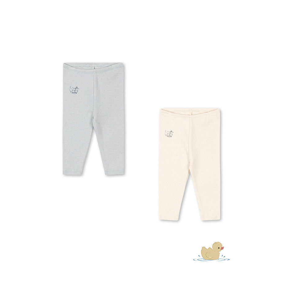 FANGA FONTANA Cream/Blue Perla 2 Pack Pants