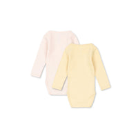 FANGA FONTANA Banan/Pink Perla 2 Pack LS Bodysuit