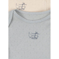 FANGA FONTANA Cream/Blue Perla 2 Pack LS  Bodysuit