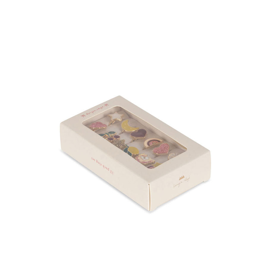 Konges Slojd Multi Color 12 Pack Ring Set