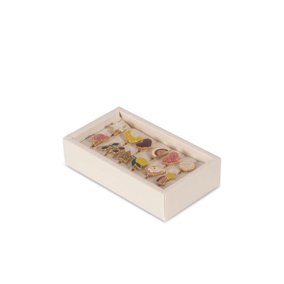 Konges Slojd Multi Color 12 Pack Ring Set
