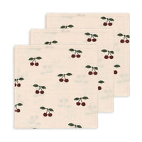 Konges Slojd Ma Grande Cerise 3 Pack Muslin Cloth