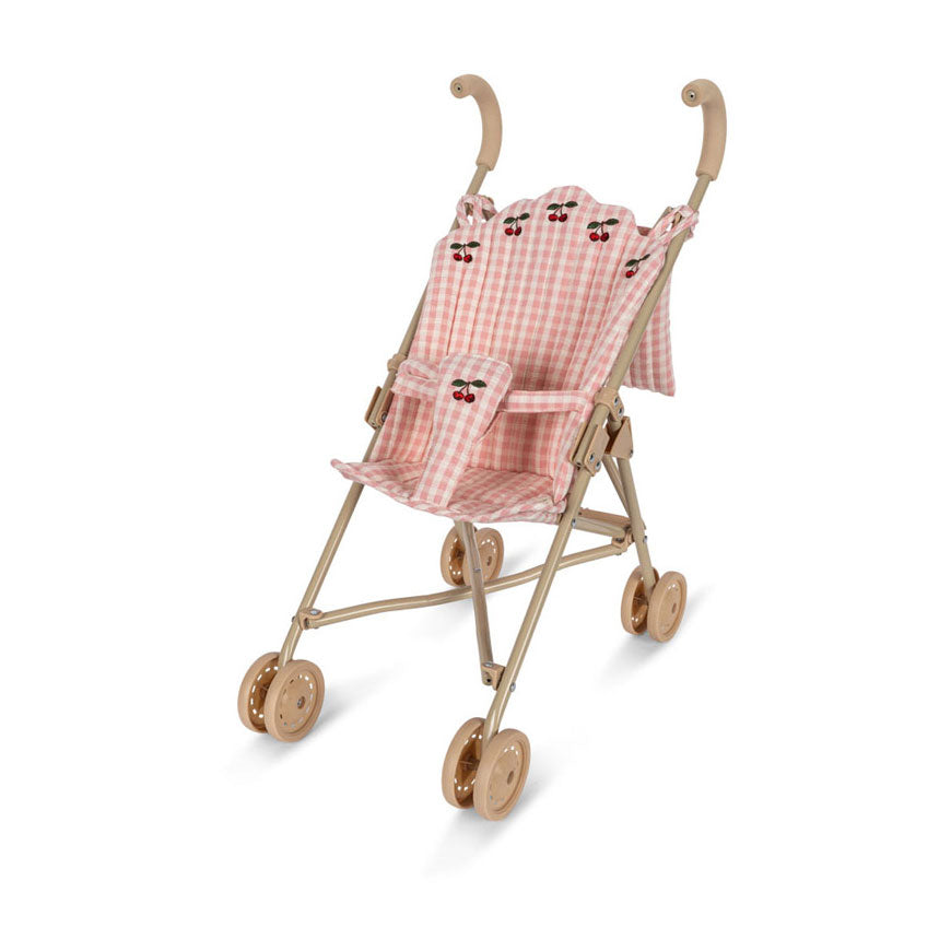 Konges Slojd Powder Pink Check Doll Stroller