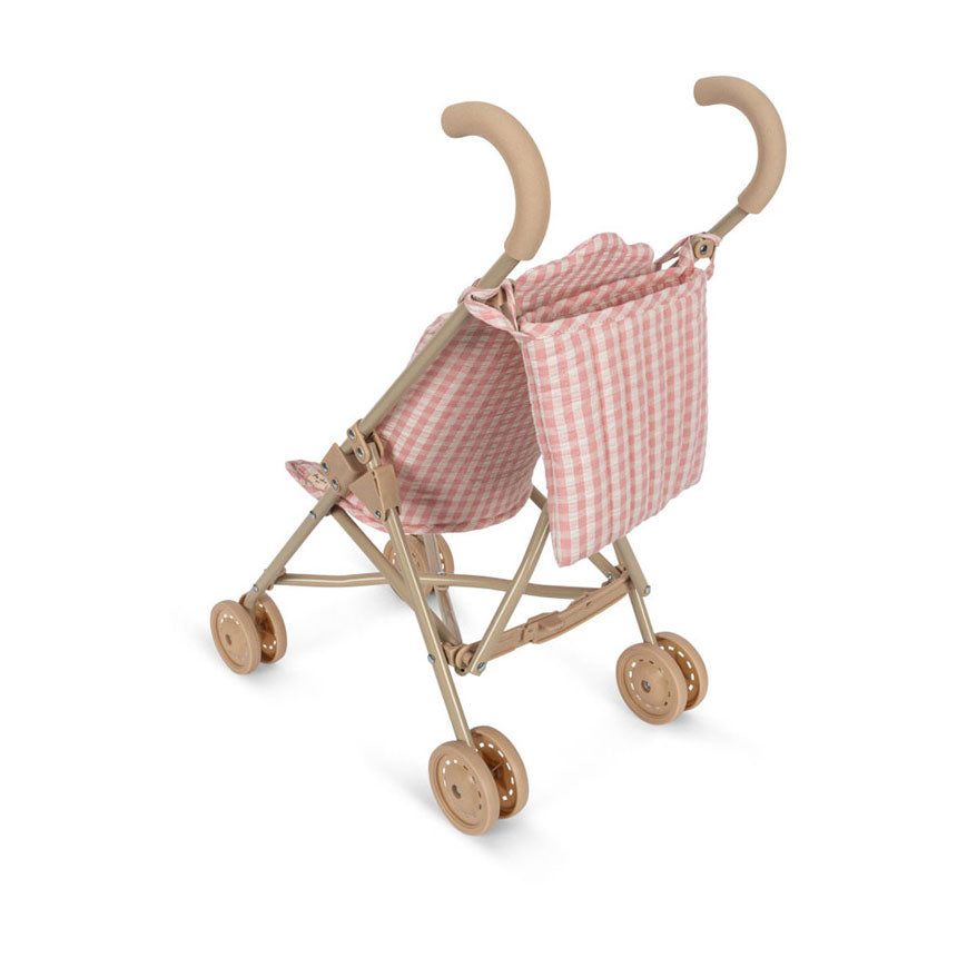 Konges Slojd Powder Pink Check Doll Stroller