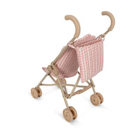 Konges Slojd Powder Pink Check Doll Stroller