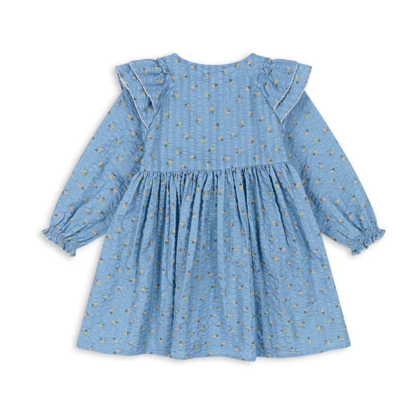 ぷ*ぷ様 Konges Sloejd ブルーリボン dress 2y Konges Slojd Billie Blue Kim Frill Dress – Ladida