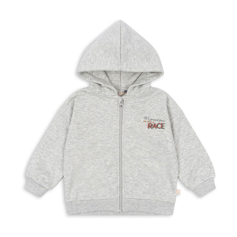 Konges Slojd Grey Melange Lou Hooded Sweatshirt