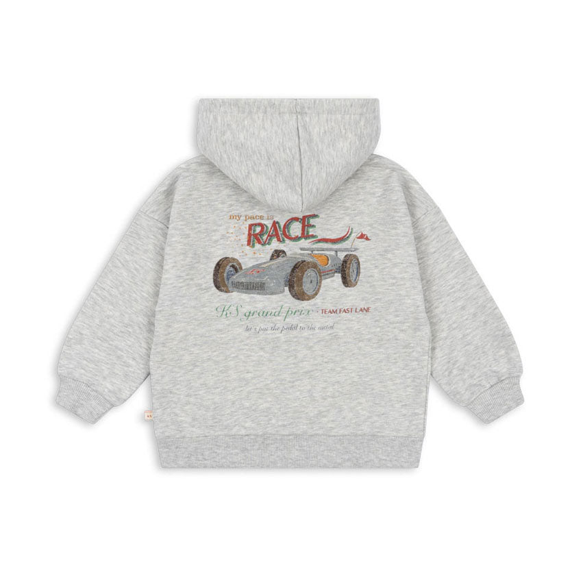 Konges Slojd Grey Melange Lou Hooded Sweatshirt