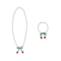 Konges Slojd Cherry Pearly Necklace & Bracelet Set