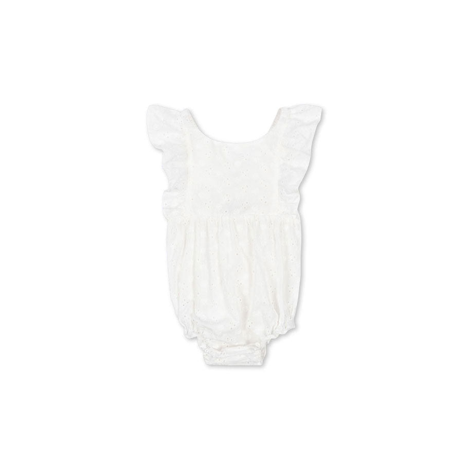 Konges Slojd Optic White Lacey Romper