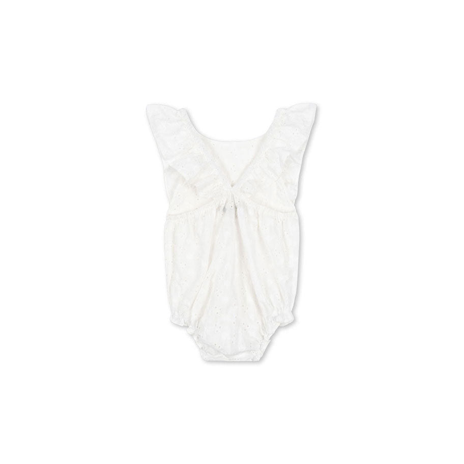 Konges Slojd Optic White Lacey Romper