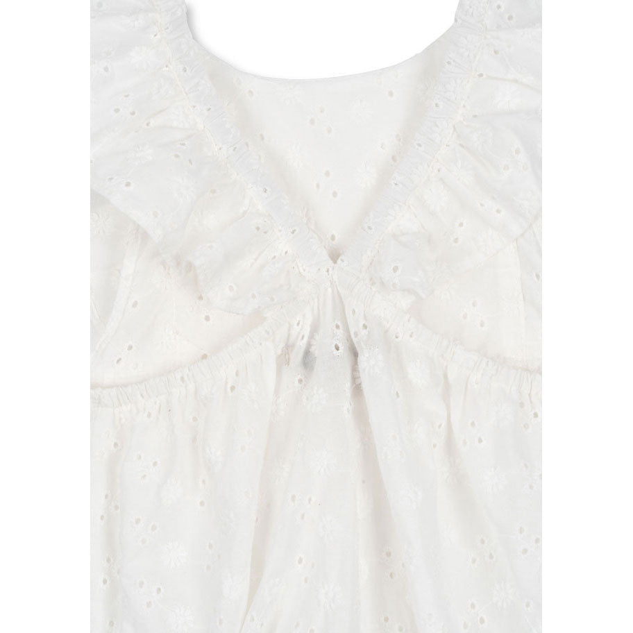 Konges Slojd Optic White Lacey Romper