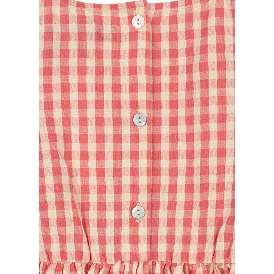 Konges Slojd Flamingo Check Kim Frill Dress