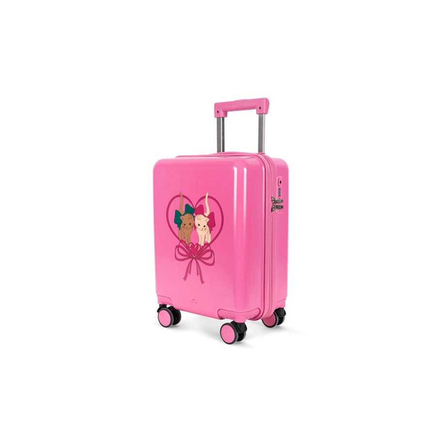 Konges Slojd Bow Kitten Pink Travel Suitcase