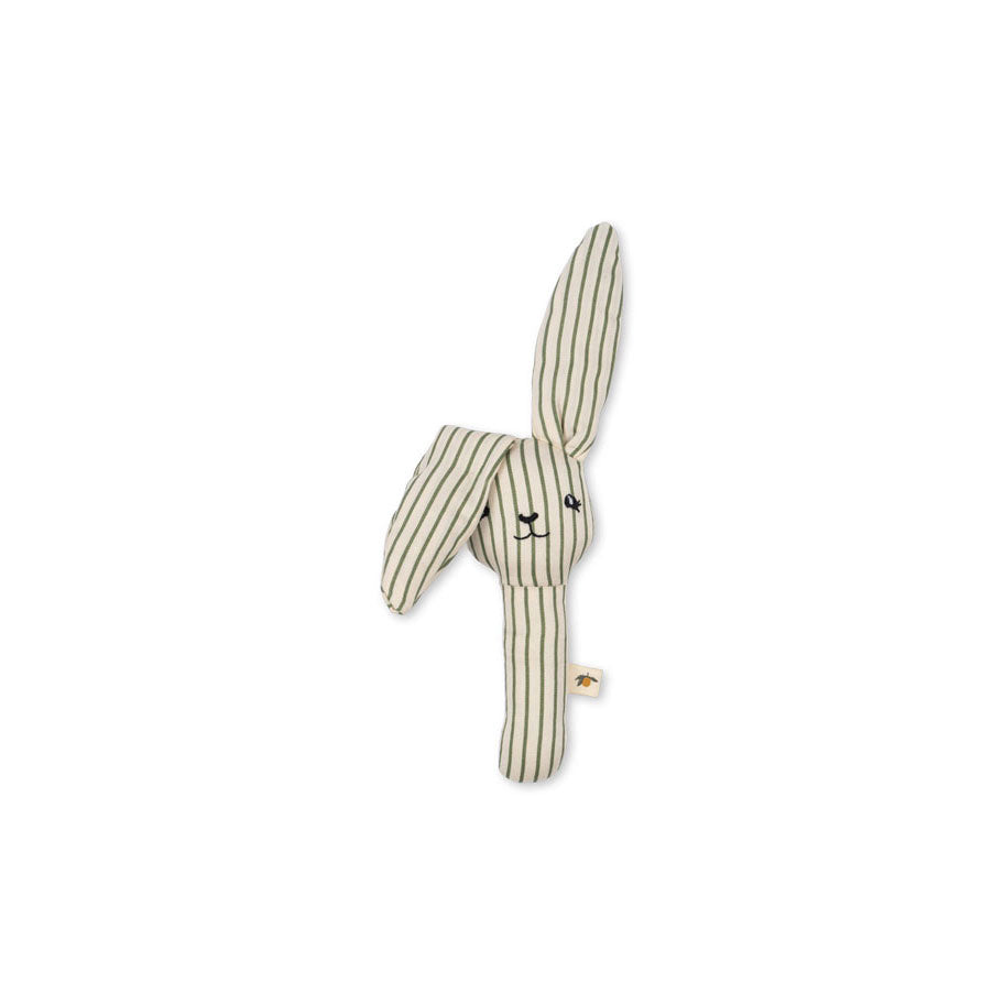 Konges Slojd Tea Stripe Bunny Hand Rattle