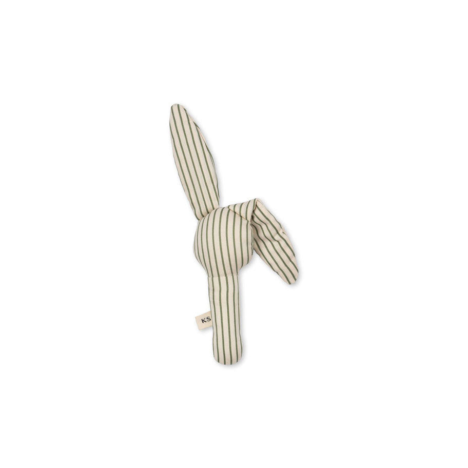 Konges Slojd Tea Stripe Bunny Hand Rattle