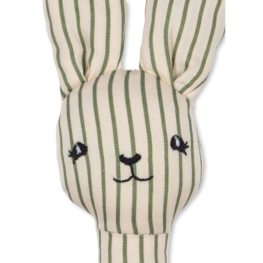 Konges Slojd Tea Stripe Bunny Hand Rattle