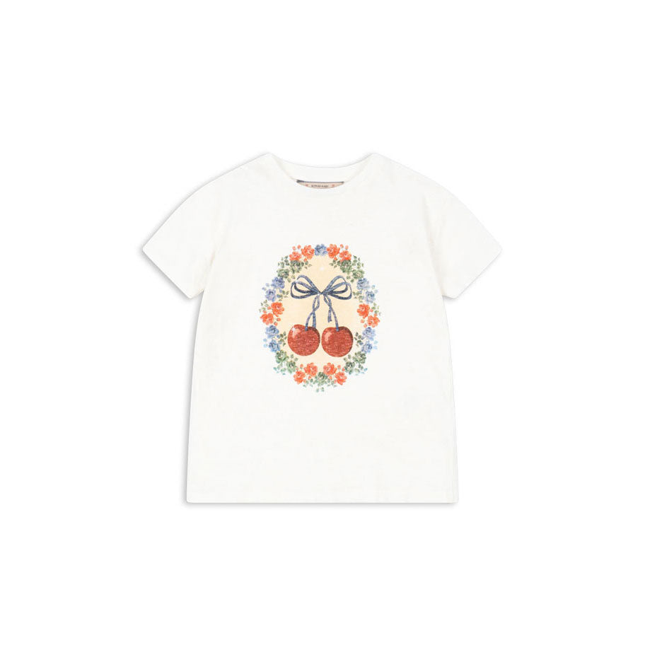 Konges Slojd White Cherry Bow Era Tee