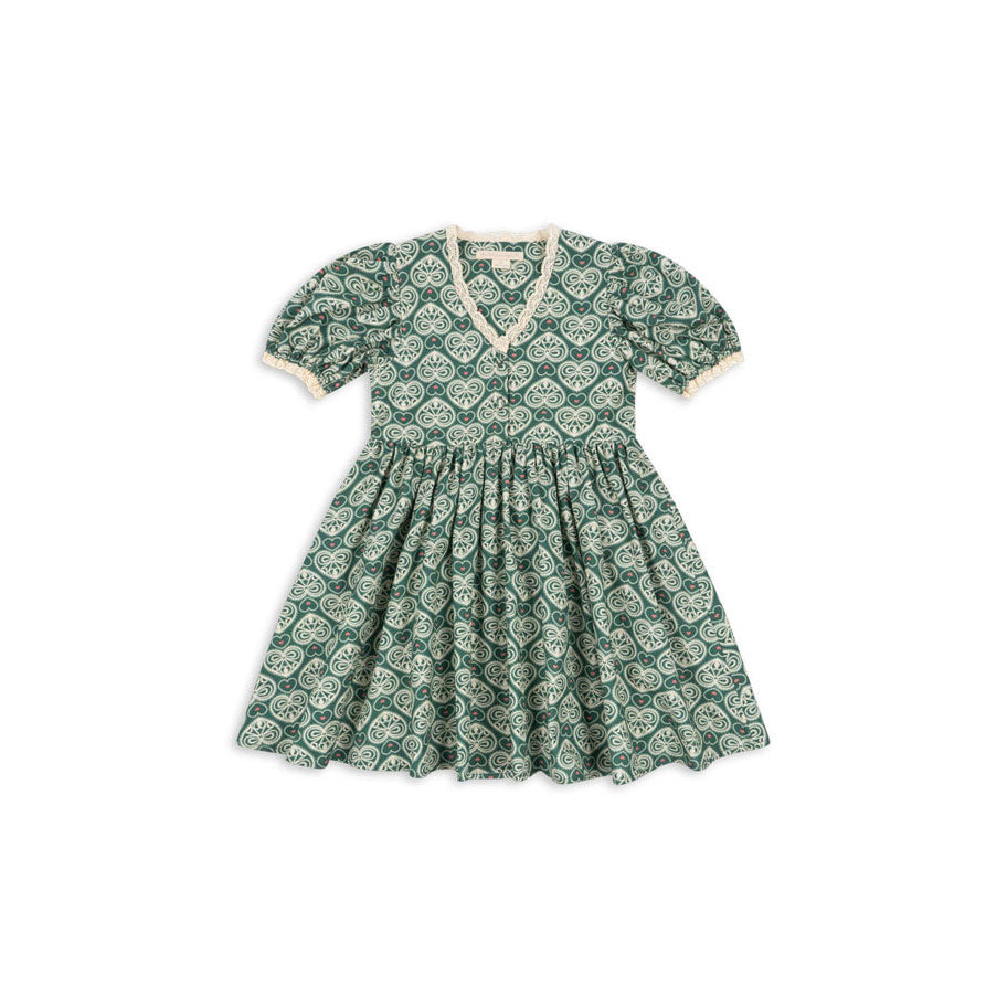 Konges Slojd Green Coeur Lace Dress