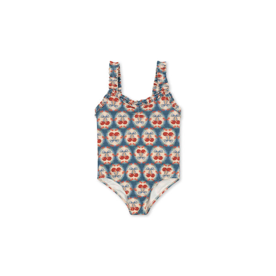 Konges Slojd Blue Cherry Bow Maya Swimsuit