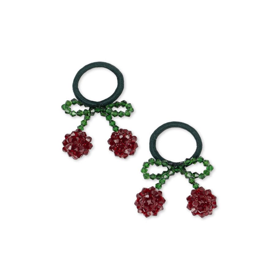Konges Slojd Red/Glitter 2 Pack Cherry Hair Elastic