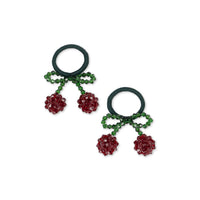 Konges Slojd Red/Glitter 2 Pack Cherry Hair Elastic