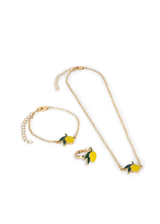 Konges Slojd Gold Lemon Jewlery Set