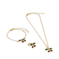 Konges Slojd Gold Cherry Jewelry Set