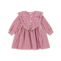 Konges Slojd Sangria/Butter Check Kim Dress