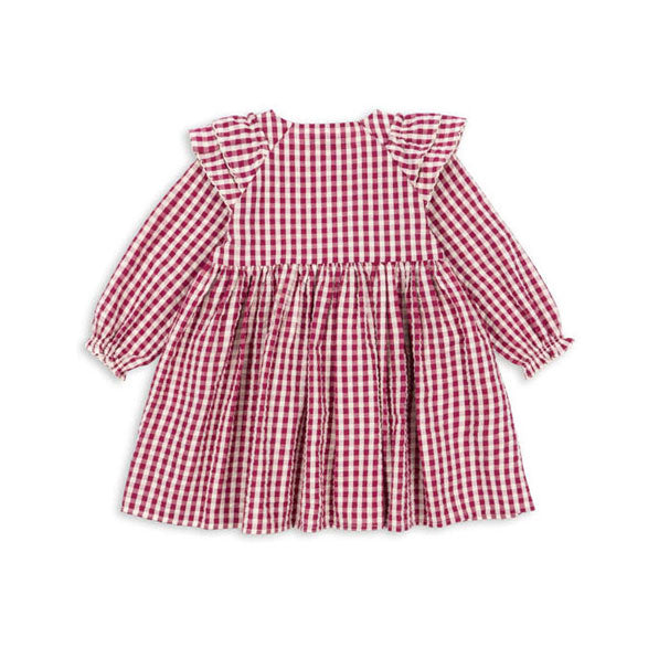 Konges Slojd Sangria/Butter Check Kim Dress
