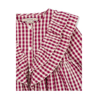 Konges Slojd Sangria/Butter Check Kim Dress