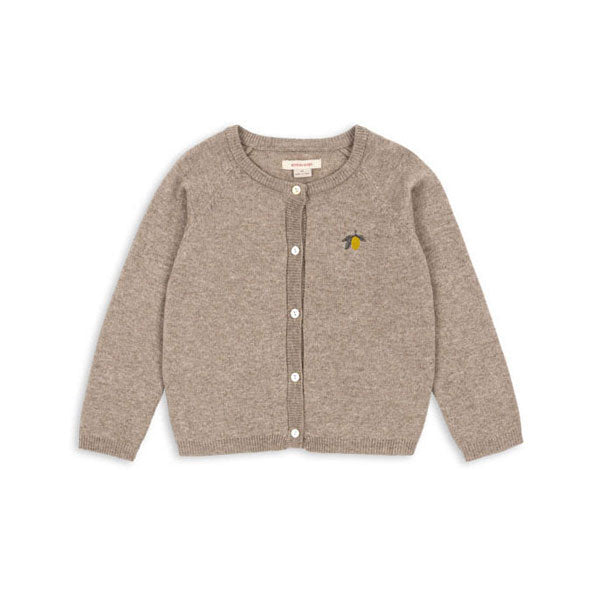 Konges Slojd Light Brown Mattou Knit Cardigan