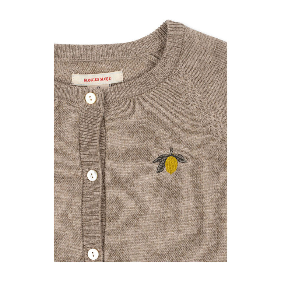 Konges Slojd Light Brown Mattou Knit Cardigan