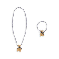 Konges Slojd Captain'S Blue Teddy Necklace And Bracelet Set