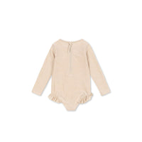 Konges Slojd Rose Stripe Jade Ls Swimsuit