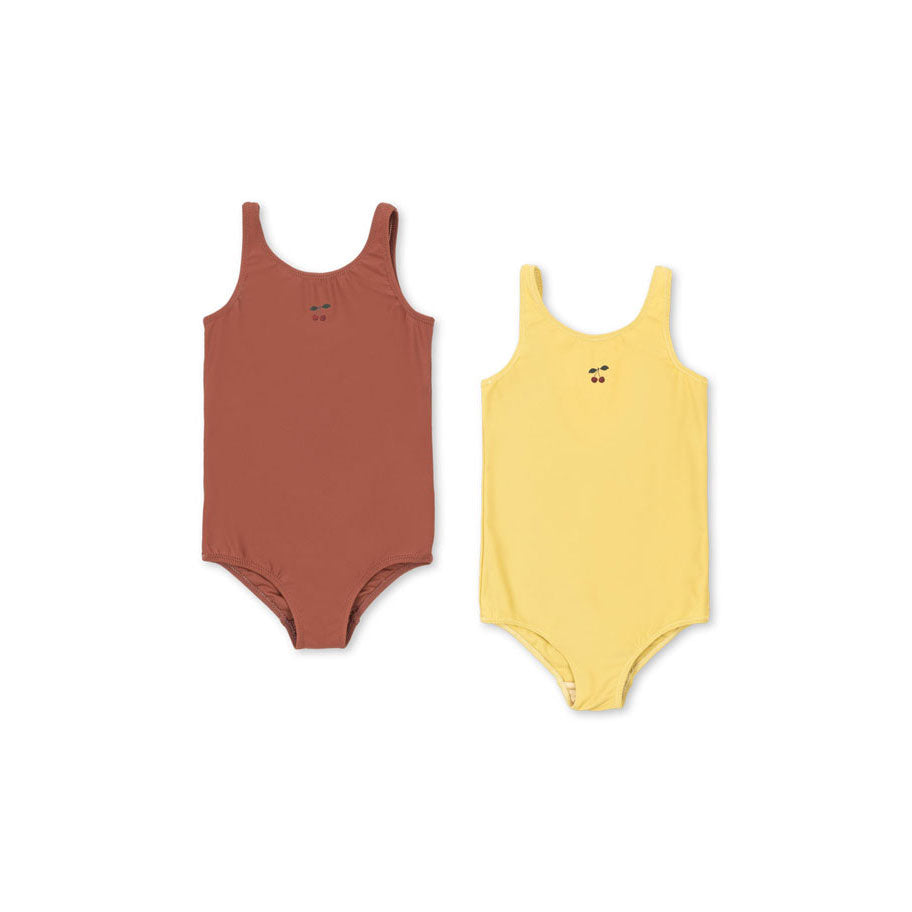 Konges Slojd Pampas/Mahogany 2-Pack Marva Swimsuit