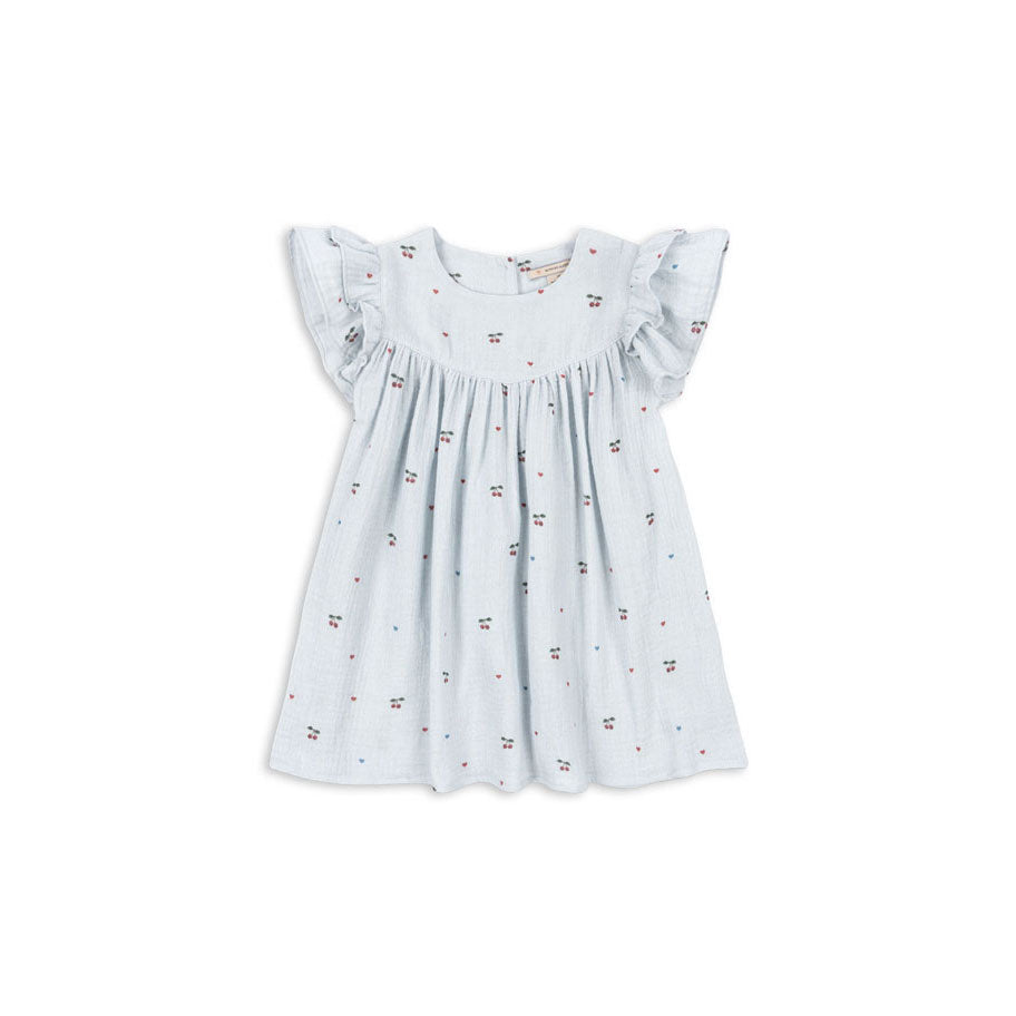 Konges Slojd Cherry Blue Coeur Coco Dress