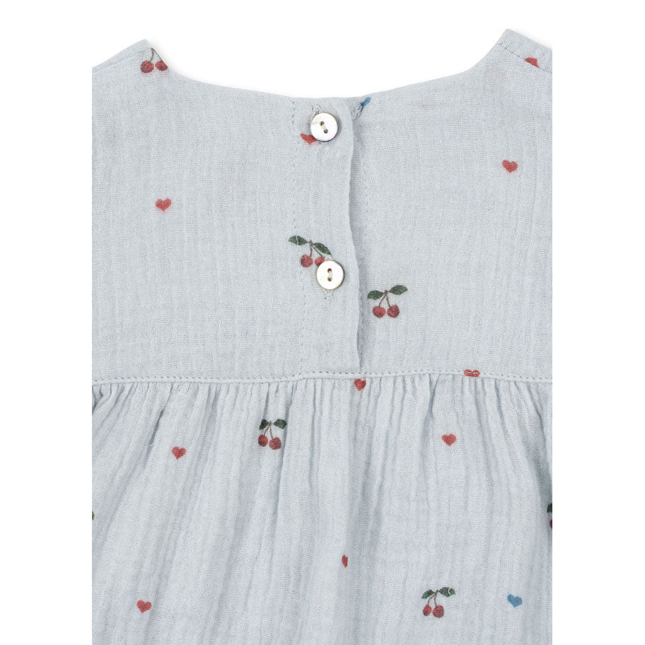Konges Slojd  Cherry Blue Coeur Coco Romper