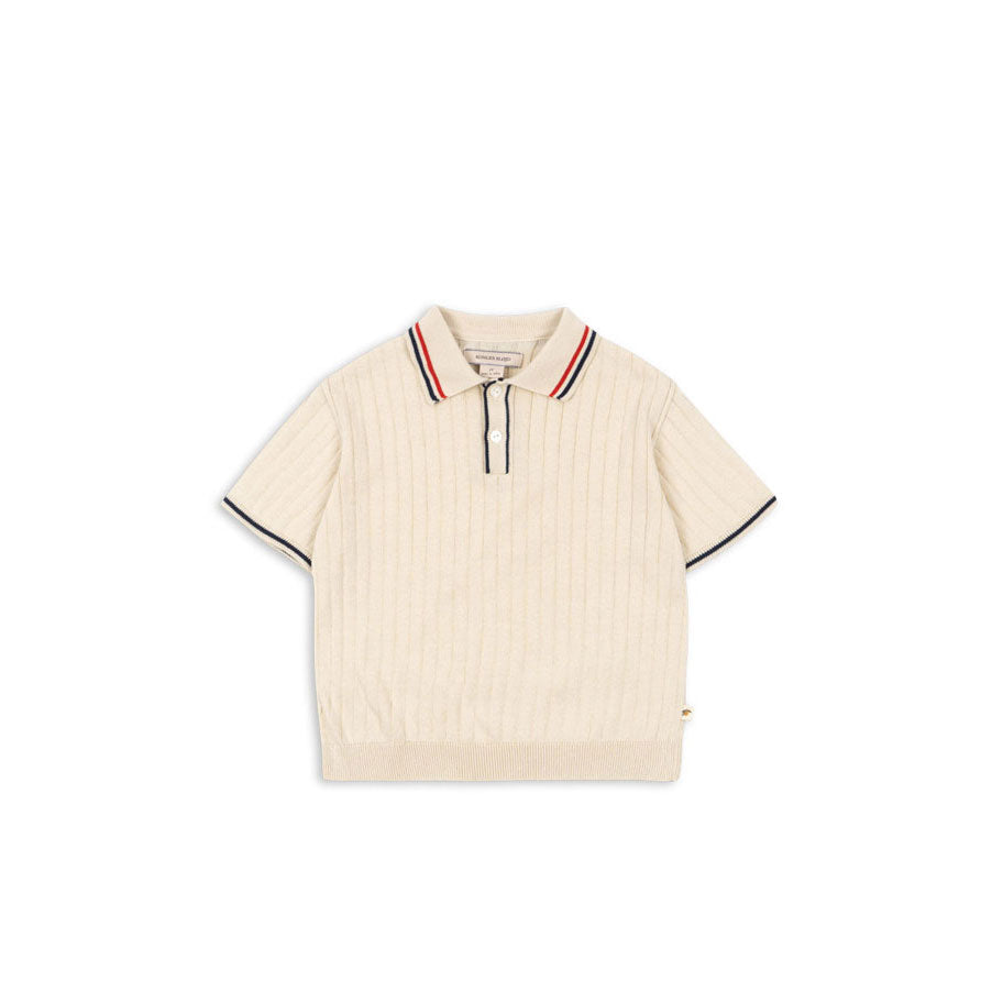 Konges Slojd Almond Milk Mio Knit Polo