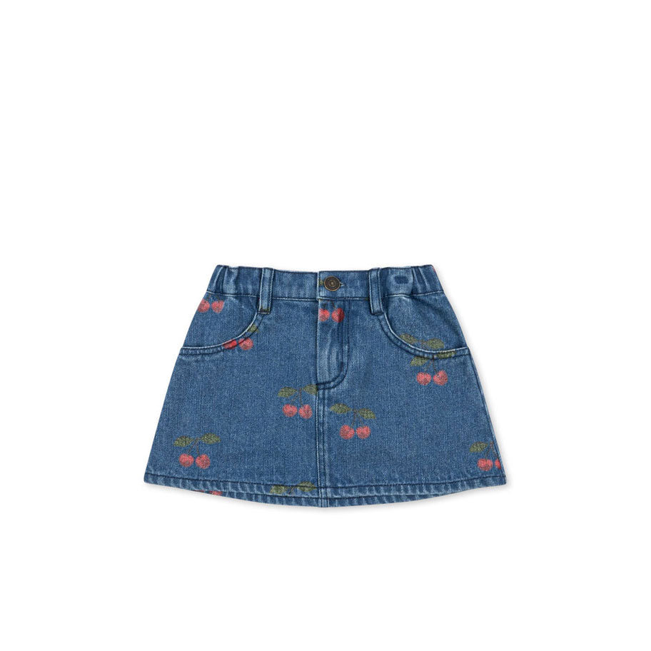 Konges Slojd Denim Cherries Printed Magot Skirt