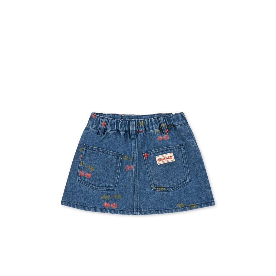 Konges Slojd Denim Cherries Printed Magot Skirt