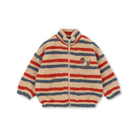 Konges Slojd  Tangerine Stripe Jody Embroidery Teddy Jacket