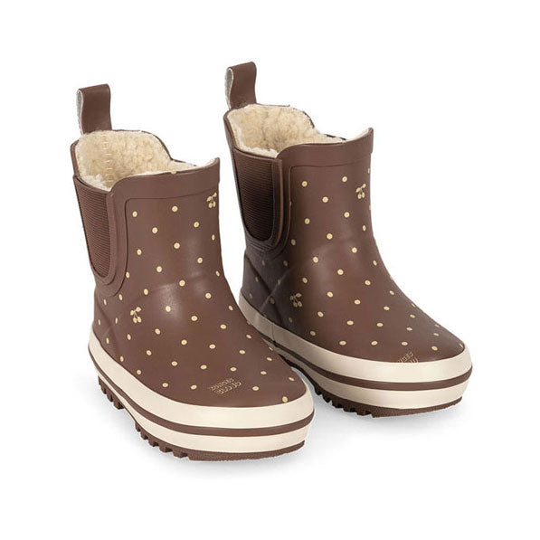 Konges Slojd  Cherry Dot Marrone Roi Printed Rain Boot