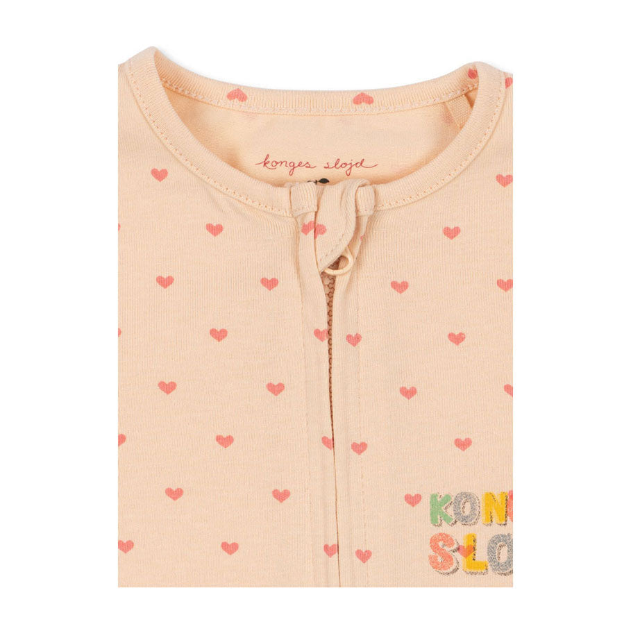 Konges Slojd  Teddy Coeur Basic Zip Onesie