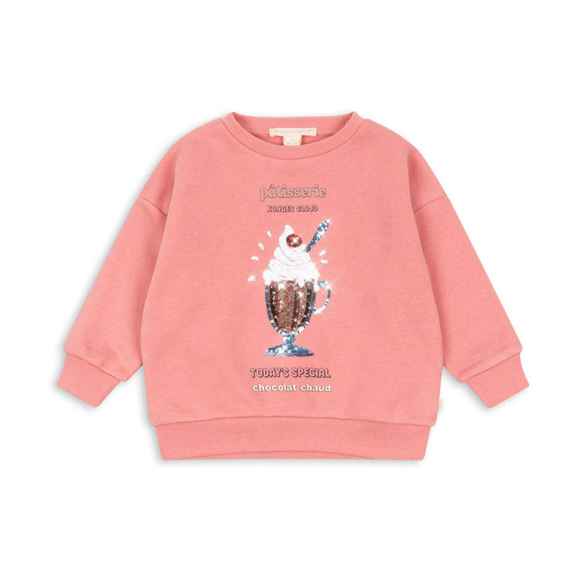 Konges Slojd  Peach Blossom Lou Sequin Sweatshirt