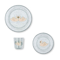 Konges Slojd  Swan Blue Sparkly Dinner Set