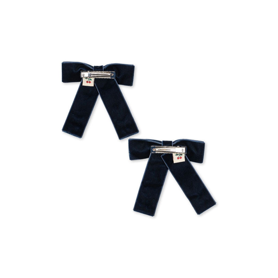 Konges Slojd  Navy 2 Pack Juliette Bow Hair Clip