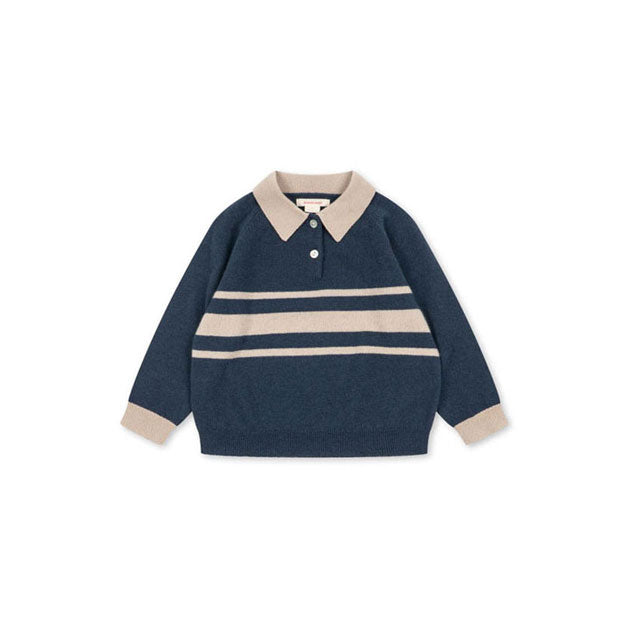 Konges Slojd  Dark Blue Stripe Basi Polo