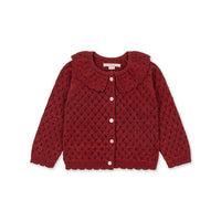 Konges Slojd  Red Dahlia Holiday Cardigan