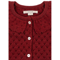 Konges Slojd  Red Dahlia Holiday Cardigan